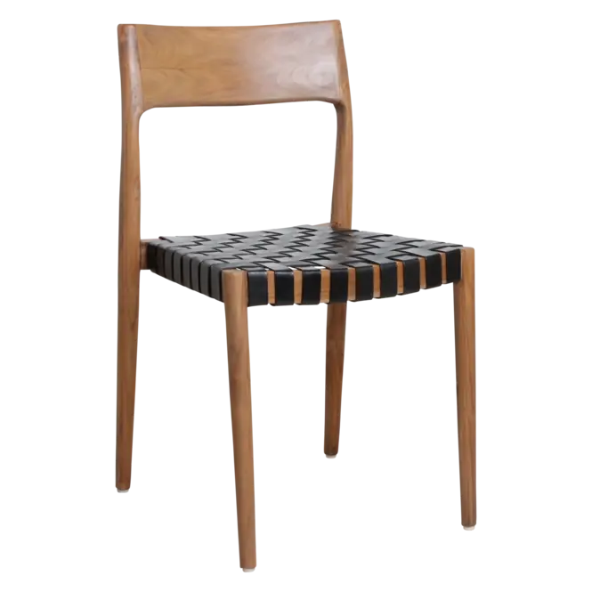 Premium Raw Materials Freya eetkamerstoel zwart leer