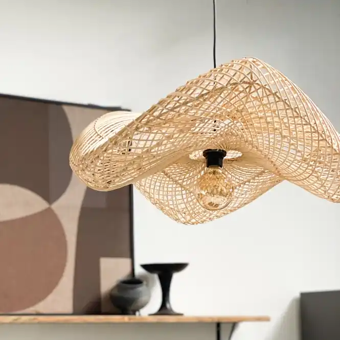 Raw Materials Wave Lamp Naturel Extra Large Beperkt Aanbod