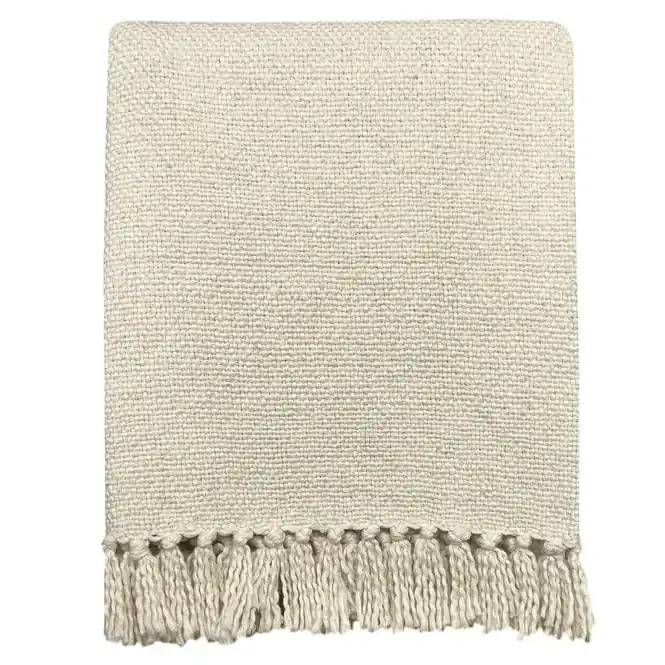 Merkproduct Malagoon Katoenen Plaid - Clay White