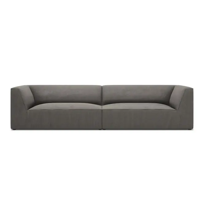 Windsor & Co Sao 4-zitsbank - Ribstof - Lichtgrijs Favoriet
