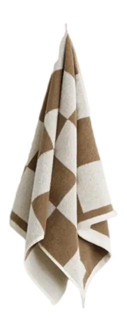 Op = Op HAY Check Handdoek Cappuccino (50 x 100 cm)