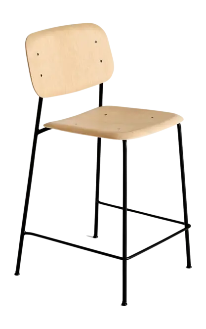 HAY Soft Edge90 Stoel Black Powder Coated Steel 4 Leg Base H65 Standard Glider Finale Uitverkoop