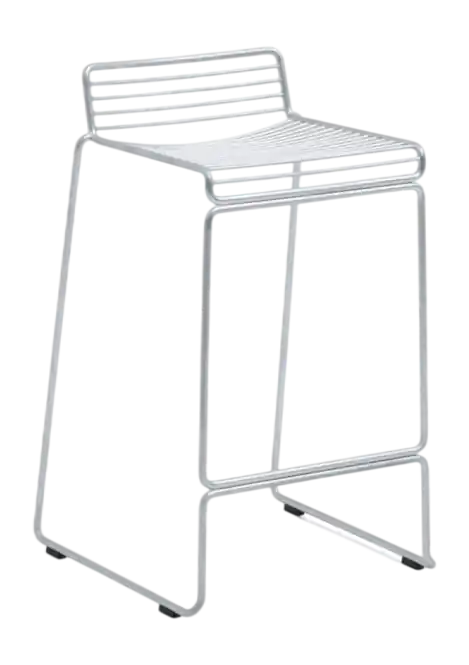 HAY Hee Bar Stool Sled Base H65 Standard Glider Barstoel Hot Galvanised Weekendaanbieding