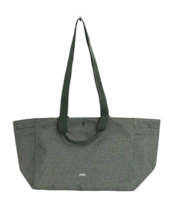 Superprijs HAY Grid Weekend Bag Draagtas Dames en heren Dark Green Small