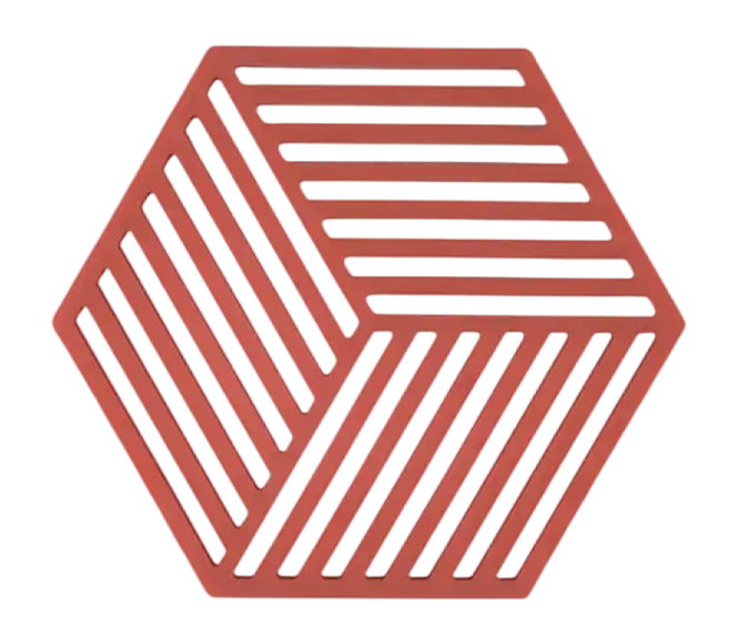 Lage Kosten Zone Denmark Hexagon Onderzetter Burned Red 16 cm