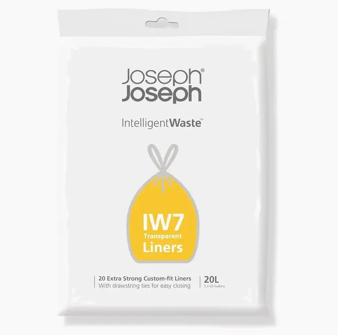 Lage Prijs Joseph Joseph IW7 Afvalzak Transparant 20L Set van 20 stuks