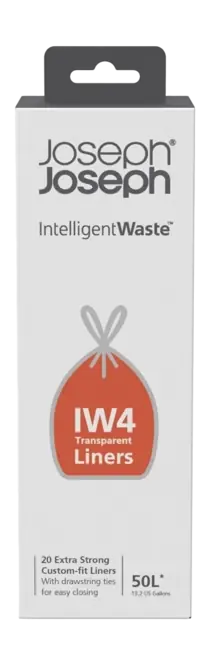 Lage Prijs Joseph Joseph IW4 Custom-fit Liners Afvalzak Transparant 50L