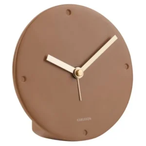 Aanbieding Karlsson Mantel Wekker Caramel Brown Polyresin 12 cm