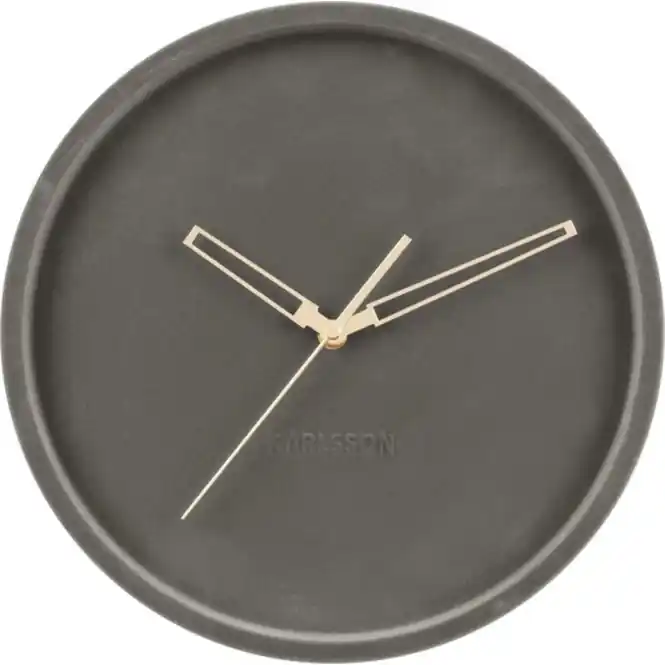 Karlsson Lush Klok Dark Grey Velvet 40 cm Must-Have