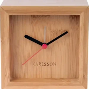 Aanbieding Karlsson Franky Wekker Bamboo 10 x 10 cm