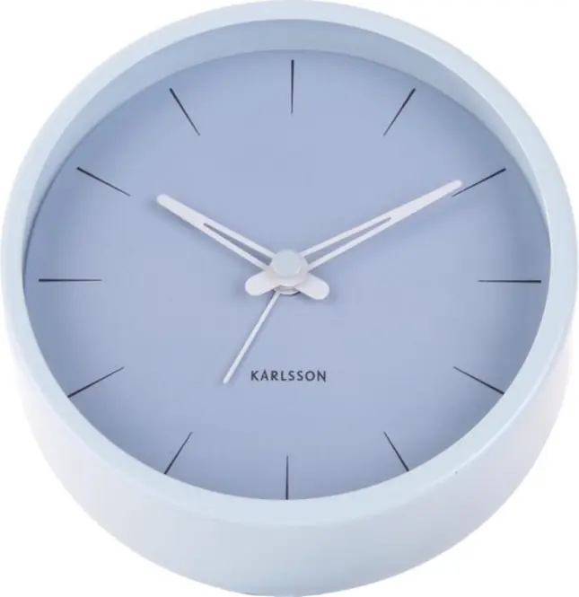Karlsson Lure Wekker Sky Blue Large Steel 11 cm Tijdelijk Beschikbaar