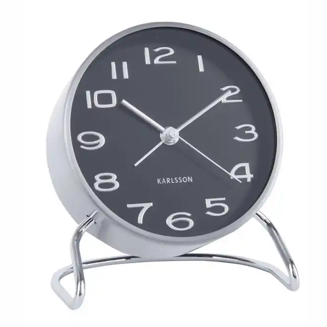 Aanbieding Karlsson Classical Numbers Wekker Black 9 cm
