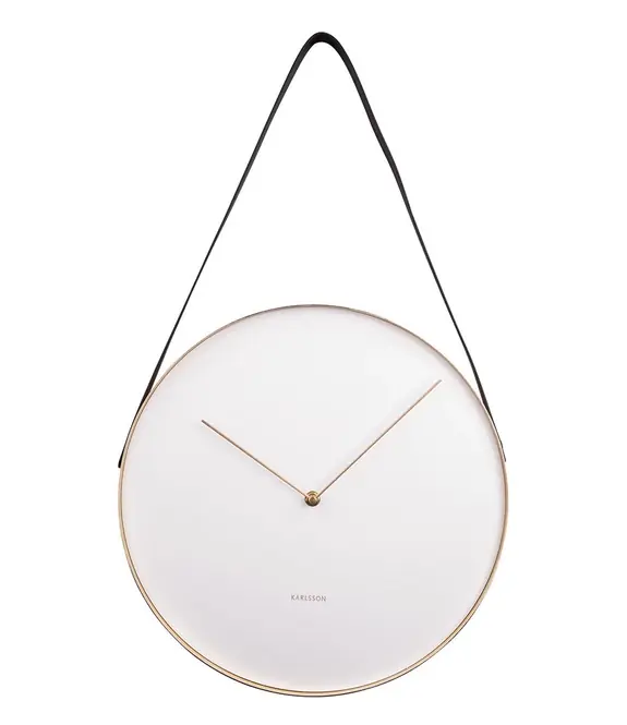 Bestel Nu Karlsson Belt Klok White Metal 34 cm