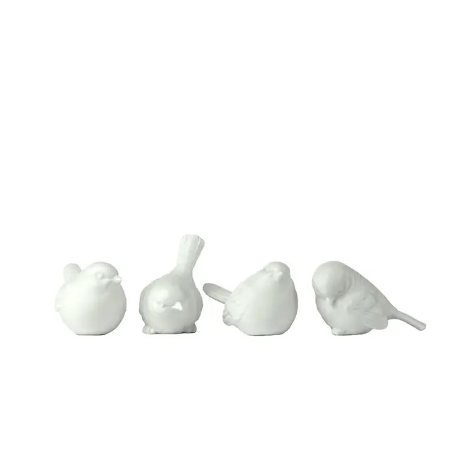 POLSPOTTEN Sparrow Ornament White Set van 4 Rechtstreeks Van De Fabrikant