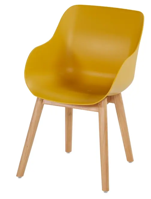 Hartman Sophie Tuinstoel Natural Teak Curry Yellow Organic Teak Chair (set van 2) Alleen Vandaag