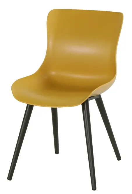 Hartman Sophie Tuinstoel Carbon Black Curry Yellow Studio Dining Chair (set van 2) Direct Beschikbaar