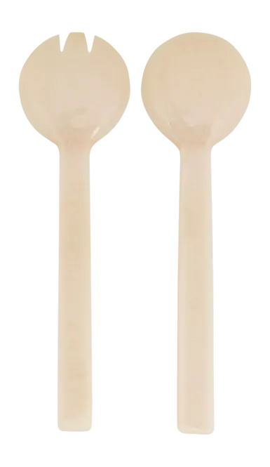 vtwonen Salad Servers Saladebestek Pearl Resin Set van 2 Beperkte Voorraad
