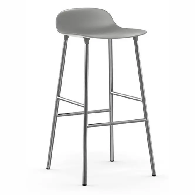 Aanbieding Normann Copenhagen Form Barstoel Grey Chrome 75 cm