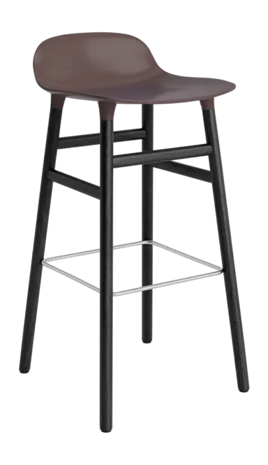 Normann Copenhagen Form Barstoel Black Oak Brown 75 cm Actieprijs