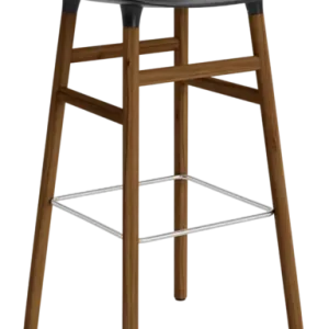 Actieprijs Normann Copenhagen Form Barstoel Black 75 cm Walnut Barstool