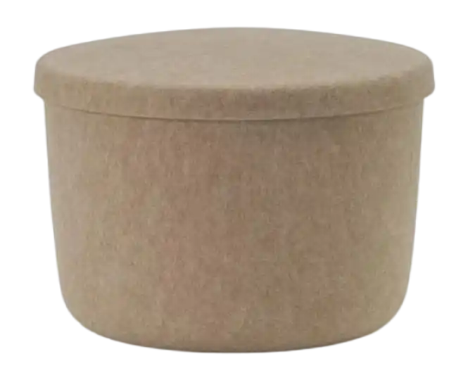 Normann Copenhagen Hide Storage Poef Sand Small Fabrieksprijs