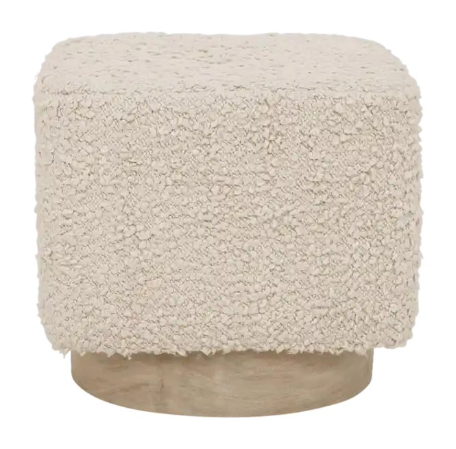 Urban Nature Culture Kaura Poef White Tijdelijk Beschikbaar