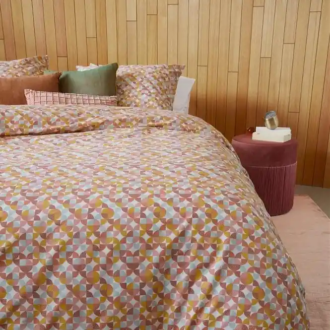Beddinghouse Retro Grid Dekbedovertrek Red Katoen Hete Deal