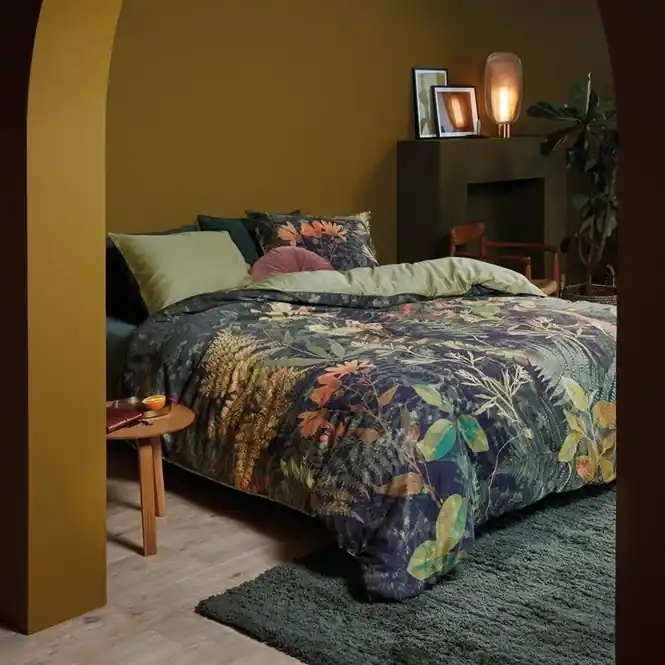 Aanbieding Beddinghouse Abloom Dekbedovertrek Groen La Foret Satijn