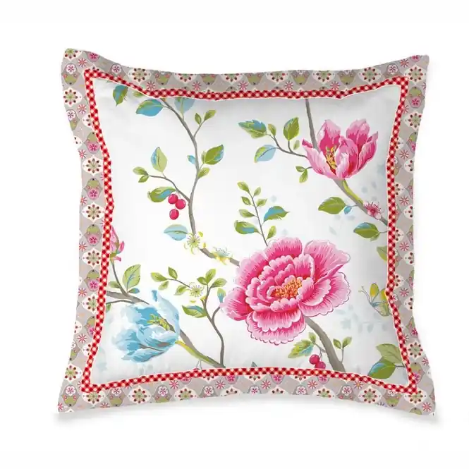 Pip Studio Morning Glory Sierkussen White Katoen (45 x 45 cm) Flitsaanbieding