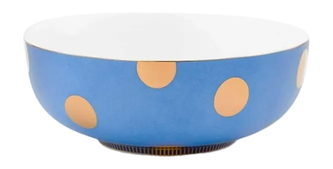 Op = Op Pip Studio Dot Delight Kom Light Blue-Gold 20 cm (Set van 2)