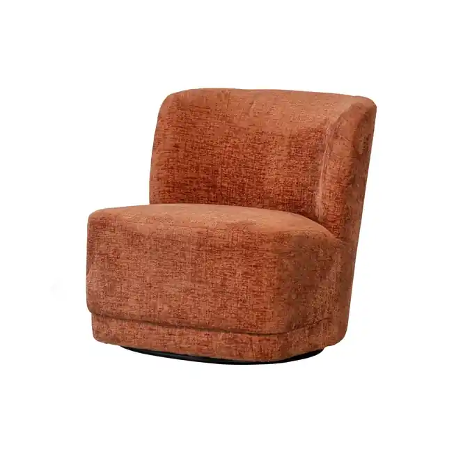 Beperkt Aanbod WOOOD Draaifauteuil Atty - Polyester - Terra - 75x74x65