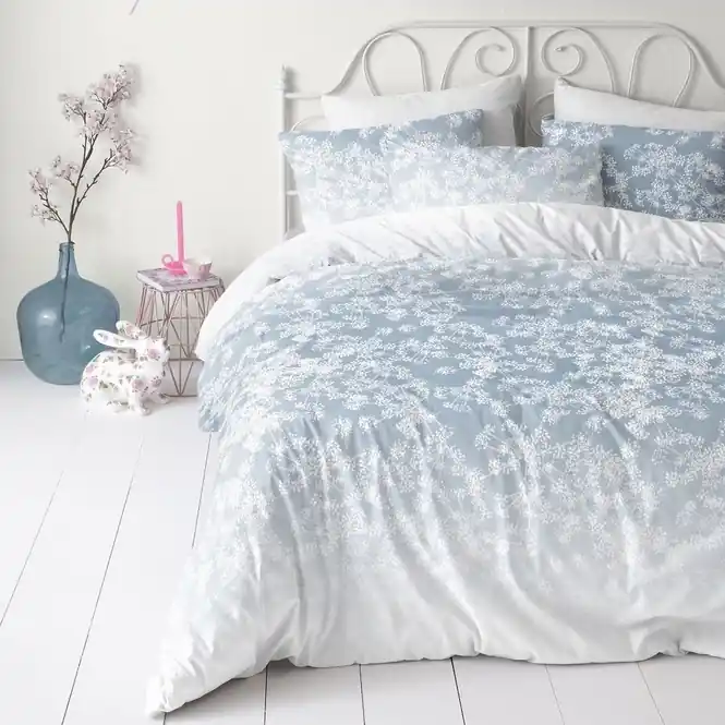 Cinderella Fairy Dekbedovertrek Blue Satijn Snelle Levering
