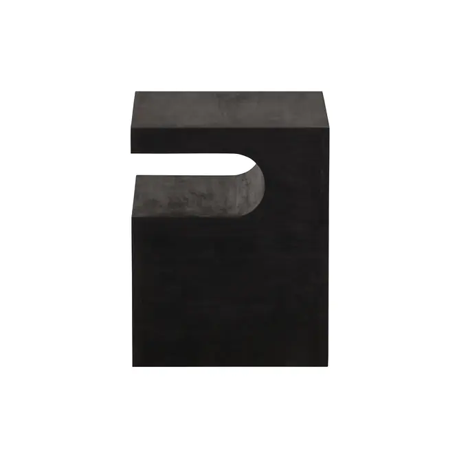 WOOOD Toma Bijzettafel - Mangohout - Zwart - 50x40x40 Hete Deal