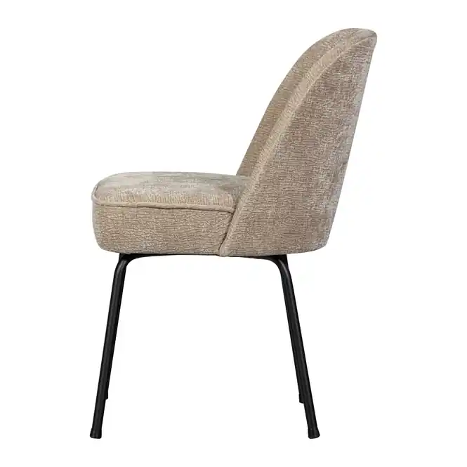 WOOOD Vogue Eetkamerstoel - Chenille - Zand Speciale Aanbieding