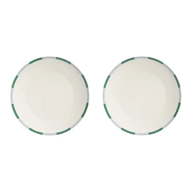 &k amsterdam Bliss Bord Ø 27 cm - Groen - Set van 2 Lage Kosten