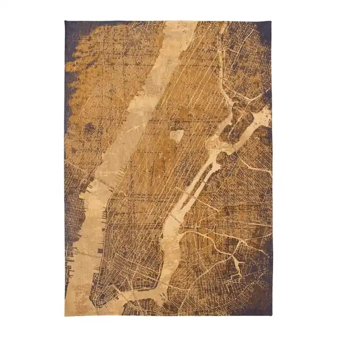 Finale Uitverkoop Louis de Poortere Cities Vloerkleed 170 x 240 cm - Gatsby Gold