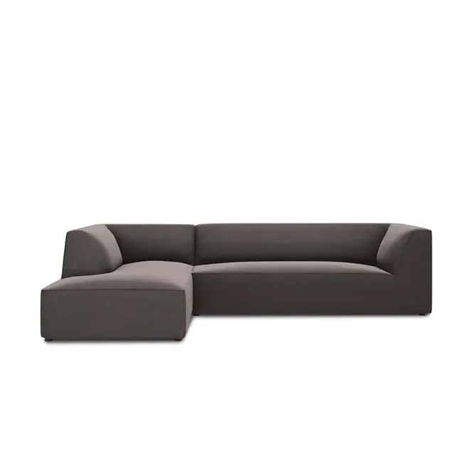 Windsor & Co Sao Hoekbank met Chaise Longue Links - 4-zits - Velvet - Donkergrijs Koop Vandaag