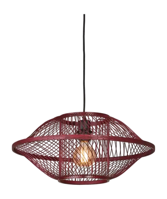 GOOD&MOJO Hanglamp Maui - Bordeaux - Ø50cm Nieuw