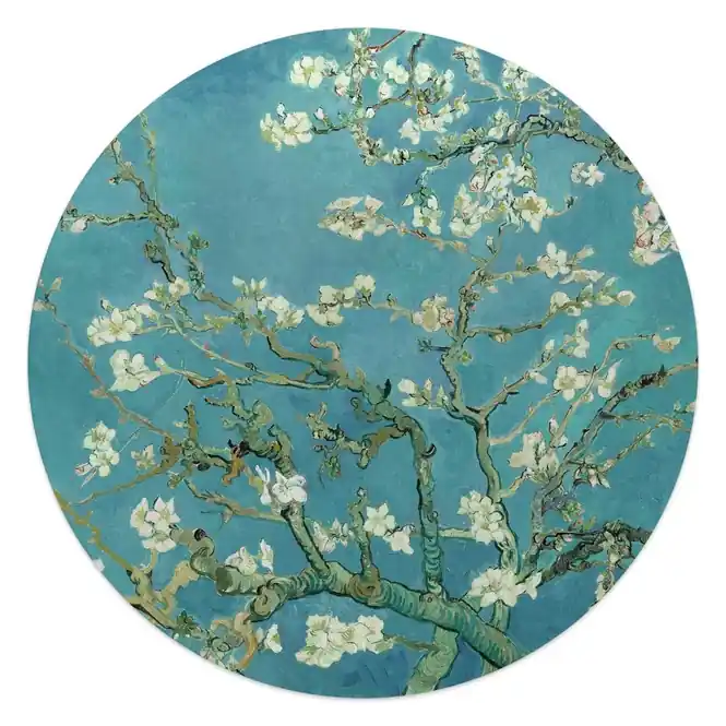 Betaalbaar Reinders - Van Gogh - Almondblossom - Glasschilderij Ø 50 cm
