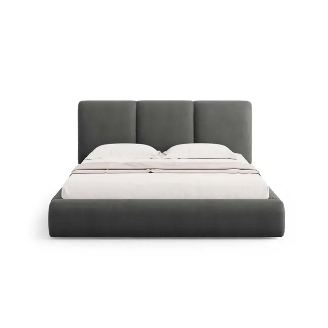 Windsor & Co Horizon Bedframe met Opbergvak - 160 x 200 cm - Chenille - Donkergrijs Voordeelprijs