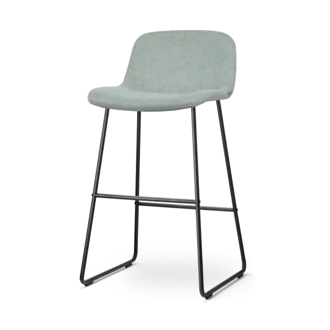 Alleen Vandaag Nolon Nino-Mats Barkruk Zacht Groen - Zwart Onderstel - 75 cm
