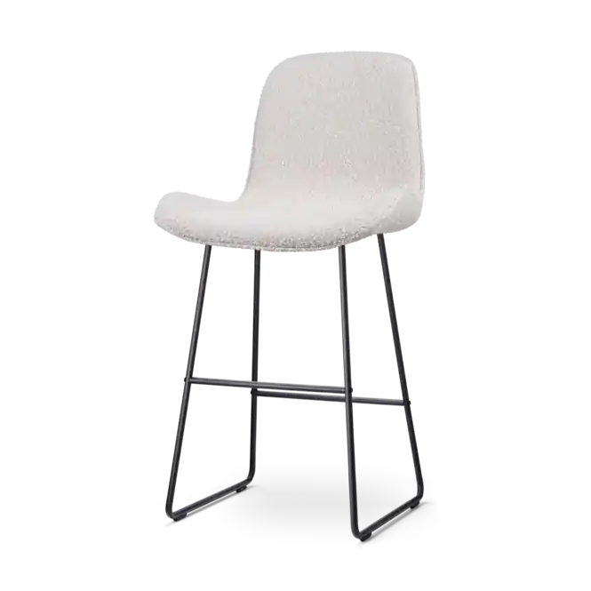 Aanbieding Nolon Nino-Fe Barkruk Boucle Beige - Zwart Onderstel - 75 cm