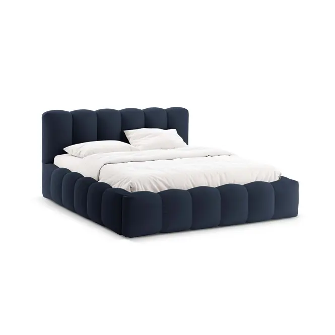 Bestel Nu Micadoni Lupine Bedframe met Opbergruimte 200 x 200 cm - Koningsblauw