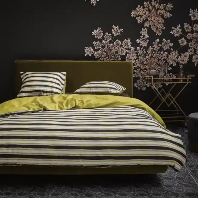 Direct Beschikbaar Essenza Lyra Dekbedovertrek Mustard Mako Satin