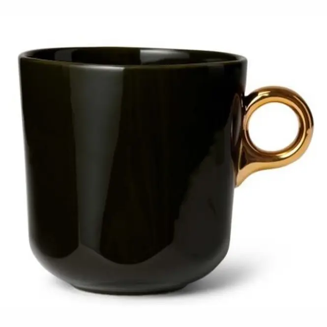 Essenza Sculpture Mok Dark Green 330 (Set van 4) Favoriet