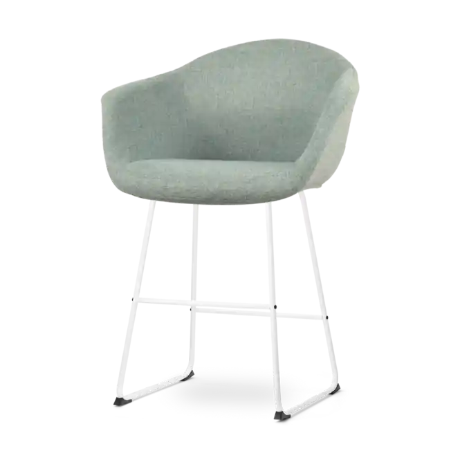 Laatste Kans Nolon Nino-Otis Barkruk Zacht Groen - met Armleuning - Wit - 65 cm