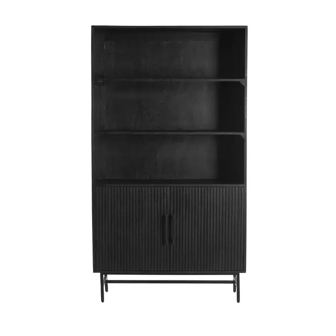 Superprijs Light & Living - Dubaku kast 100x40x180 cm - hout mat zwart
