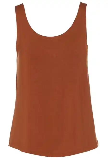 Essenza Sunny Uni Top Dames Marron Sleeveless Beperkt Aanbod
